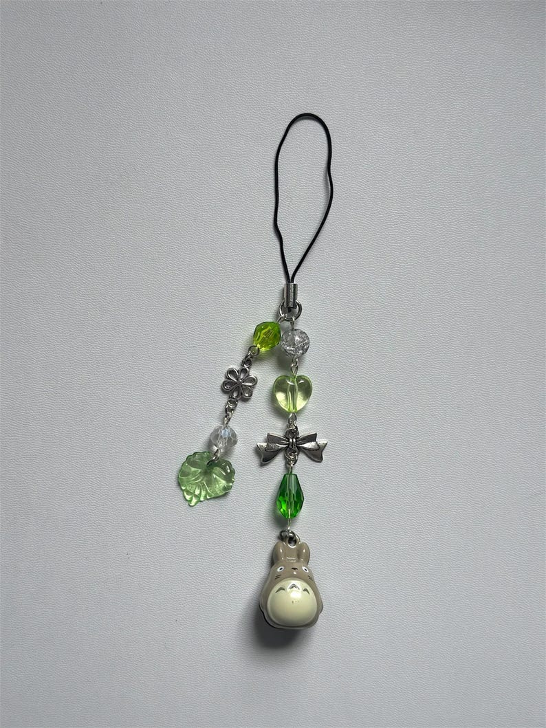 Totoro Bell Phone Charm Set: Studio Ghibli Anime Jewelry Grey Only