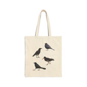 Black Birds Lover Tote Bag | Eco-Friendly Canvas, Gifts for Bird Lovers, Nature Enthusiast Accessories, Everyday Use Bag, Shopping Tote