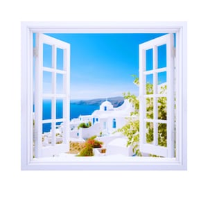 Mykonos Insel Fenster Aufkleber