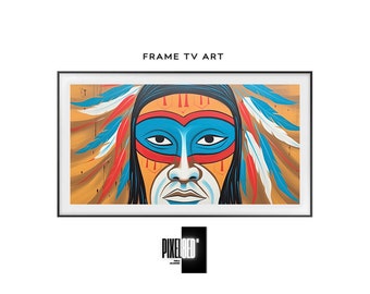 Samsung Frame Art TV - Indigenous Abstract Painting