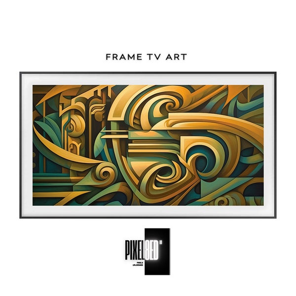Samsung Frame Art TV - Polynesian Abstract Painting