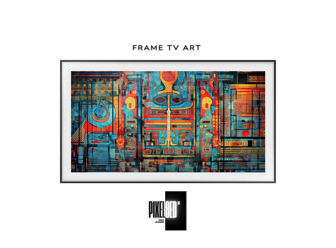 Samsung Frame Art TV Egyptian Hieroglyphic Abstract Art Etsy