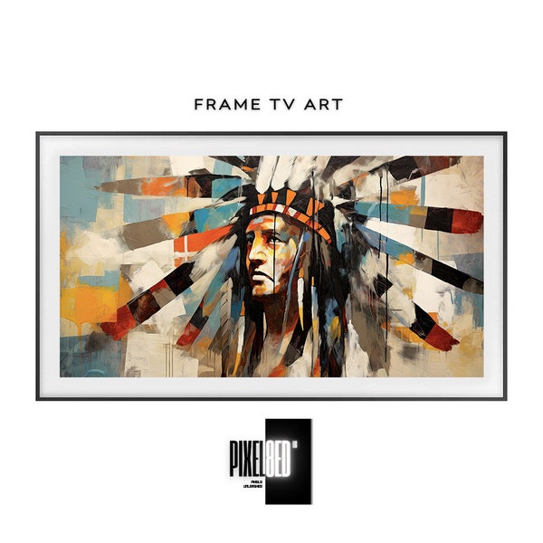 Samsung Frame Art TV - Indigenous Abstract Painting