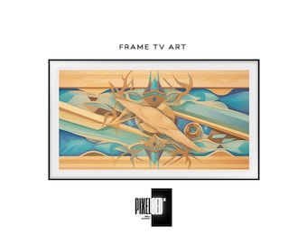 Samsung Frame Art TV - Indigenous Abstract Painting