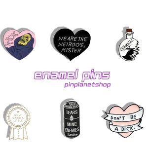 Heart Enamel Pins Weirdo Pins Tears of my Enemies Pin Funny Enamel Pin Brooch Pin Cute Lapel Pin Badge Pins for Backpack Jean jacket Pin