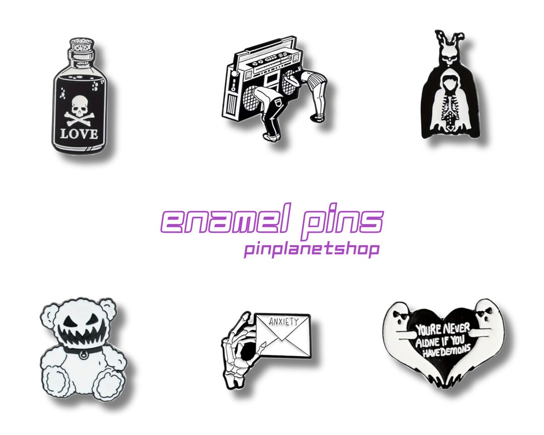 Creamlab Enamel Pin Heavy Metal Wookie Pin (Black & White