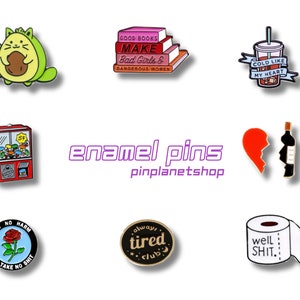 Book lover Pins Avocado Cat Enamel Pins Funny Brooch Wine Enamel Pin Pins Cool Pins- Cute gift for Girl Cute gift for Guy Pin for Backpack