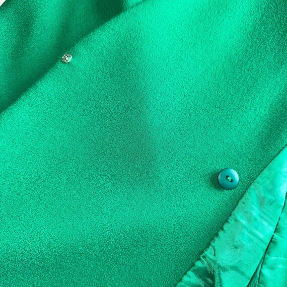 Vintage 80s Green Wool Moza Jacket with Intricate… - image 6