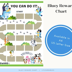 BLUEY Reward Chart | Editable| Toddler Reward Chart | Classroom Behavior Chart for kids Printable | Digital Download