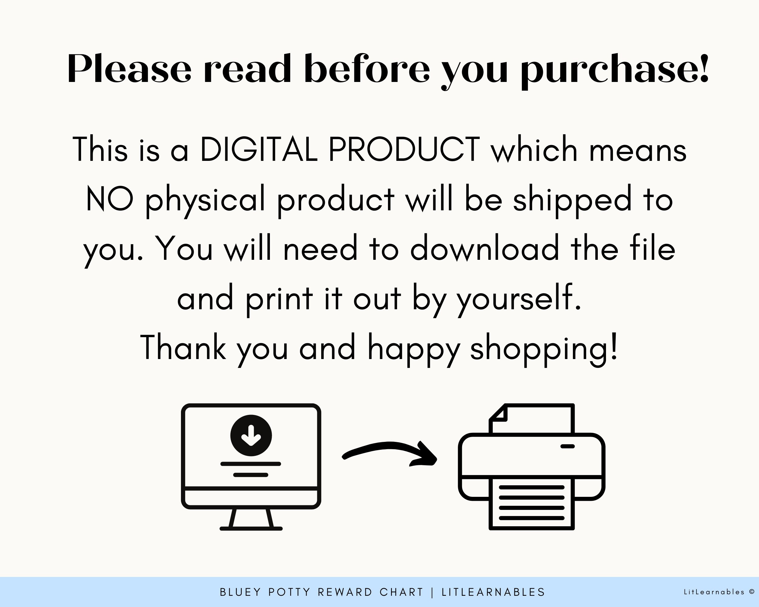 BLUEY Potty Chart Editable Reward Chart Printable Digital