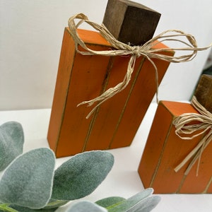 Rustic Wood Block Pumpkins: Distressed Fall Decor - Etsy