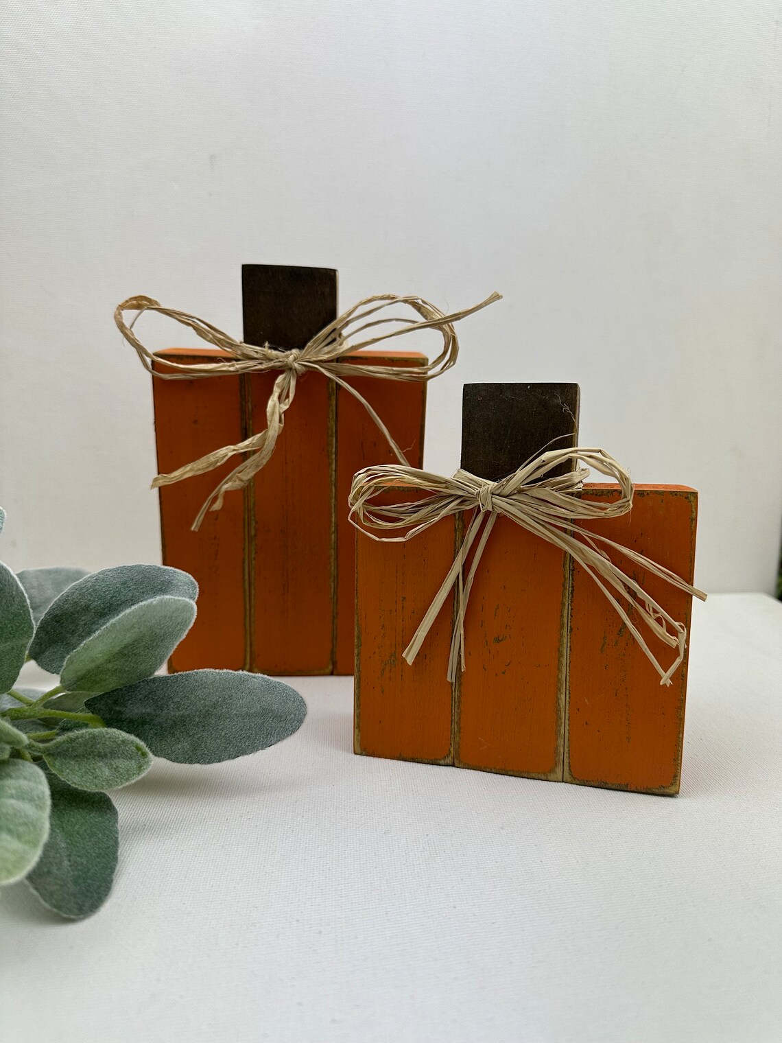 Rustic Wood Block Pumpkins: Distressed Fall Decor - Etsy