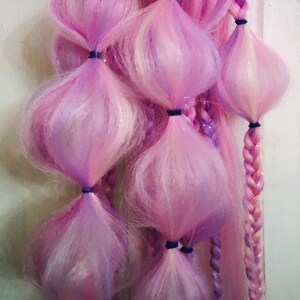Thick long festival/ Rave  pride bubble braids . Beautifully made .