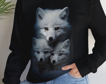 Sudadera de zorro ártico: regalo vintage para amantes de la vida silvestre
