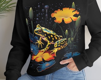 Frog Sweatshirt: Nature Lover Gift, Unisex Crewneck