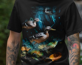Camiseta de pato: regalo para amantes de la naturaleza, camiseta con estampado de vida silvestre