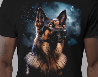 Camiseta de pastor alemán: regalo para amantes de los perros, camiseta de algodón unisex