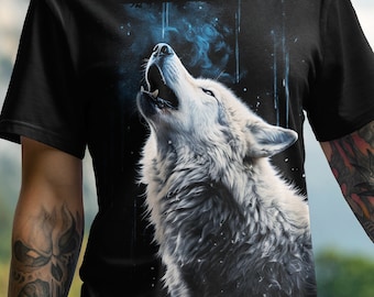 Camiseta con gráfico de lobo estilo vintage: un regalo para los amantes de la naturaleza