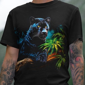 Panther Shirt Panther Liebhaber T-Shirt für Katzenliebhaber Geschenk für Naturliebhaber Tshirt für Tierliebhaber Shirt für ihn Naturliebhaber Geschenk für ihn