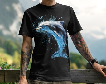 Camiseta de delfín: estilo vintage de arte animal, regalo para los amantes del océano