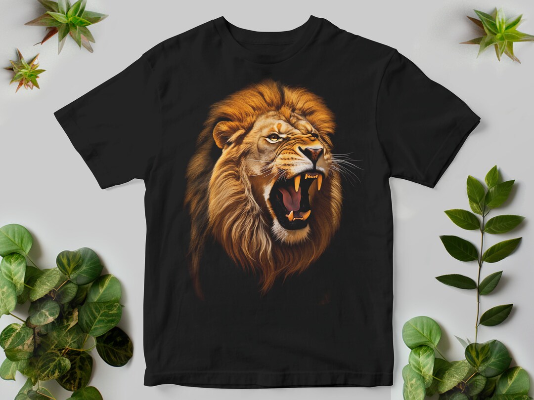 ライオンTシャツ ヴィンテージ動物アートスタイル 野生動物愛好家へのギフト - 日本