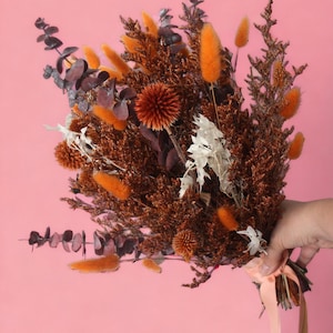 Autumn Bridal Bouquet Burnt Orange Wedding Bouquet Dried Bridal Bouquet Terracotta Wedding Dry Flower Bouquet Fall Wedding Bouquet Boho Art