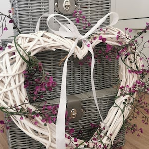 Kitchen Wreath Pink Vine White Heart Wicker Wreath Provance Style Home Decor Housewarming Gift New Flat Gift Country Wreath Rustic Decor Art