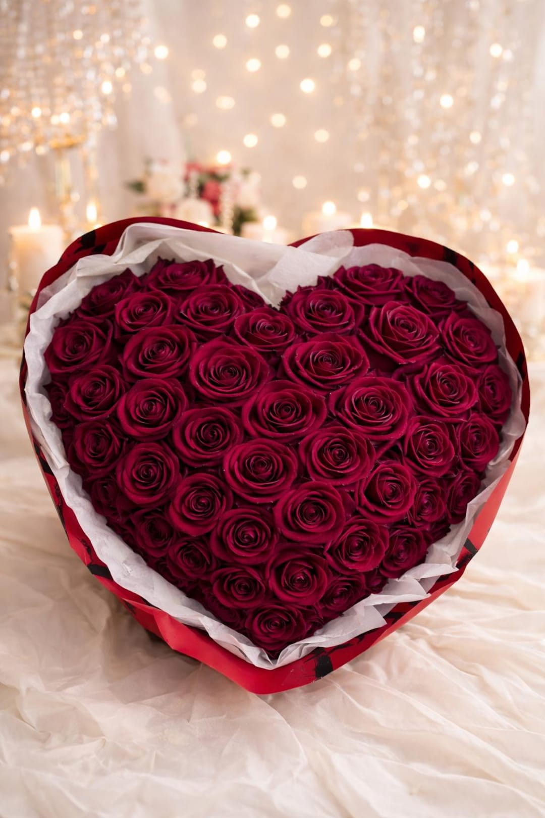 60 Red Roses Valentines Day Bouquet 60 Red Roses Bouquet Anniversary Bouquet ...