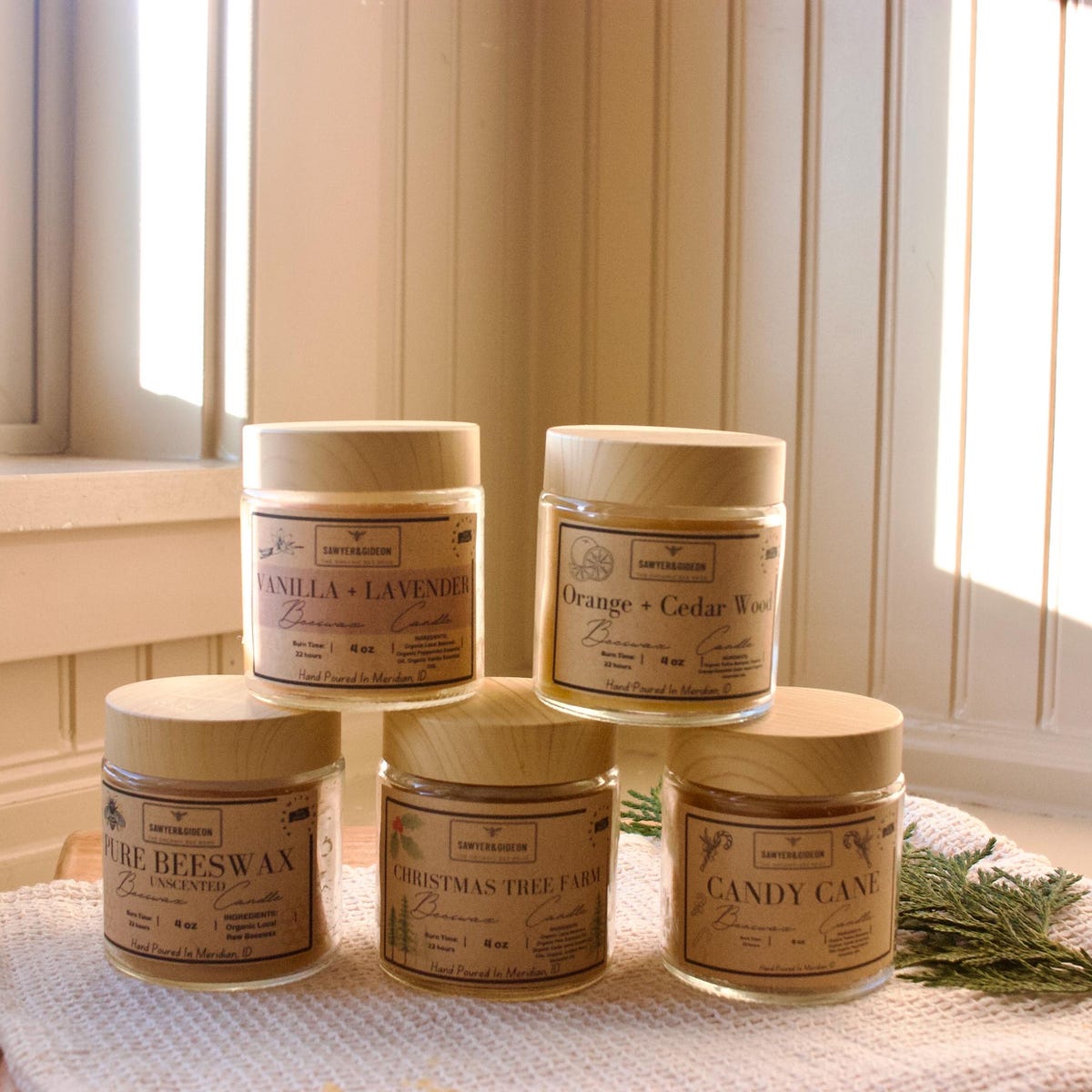 3 Pure Organic Lavender Beeswax Candles - Etsy