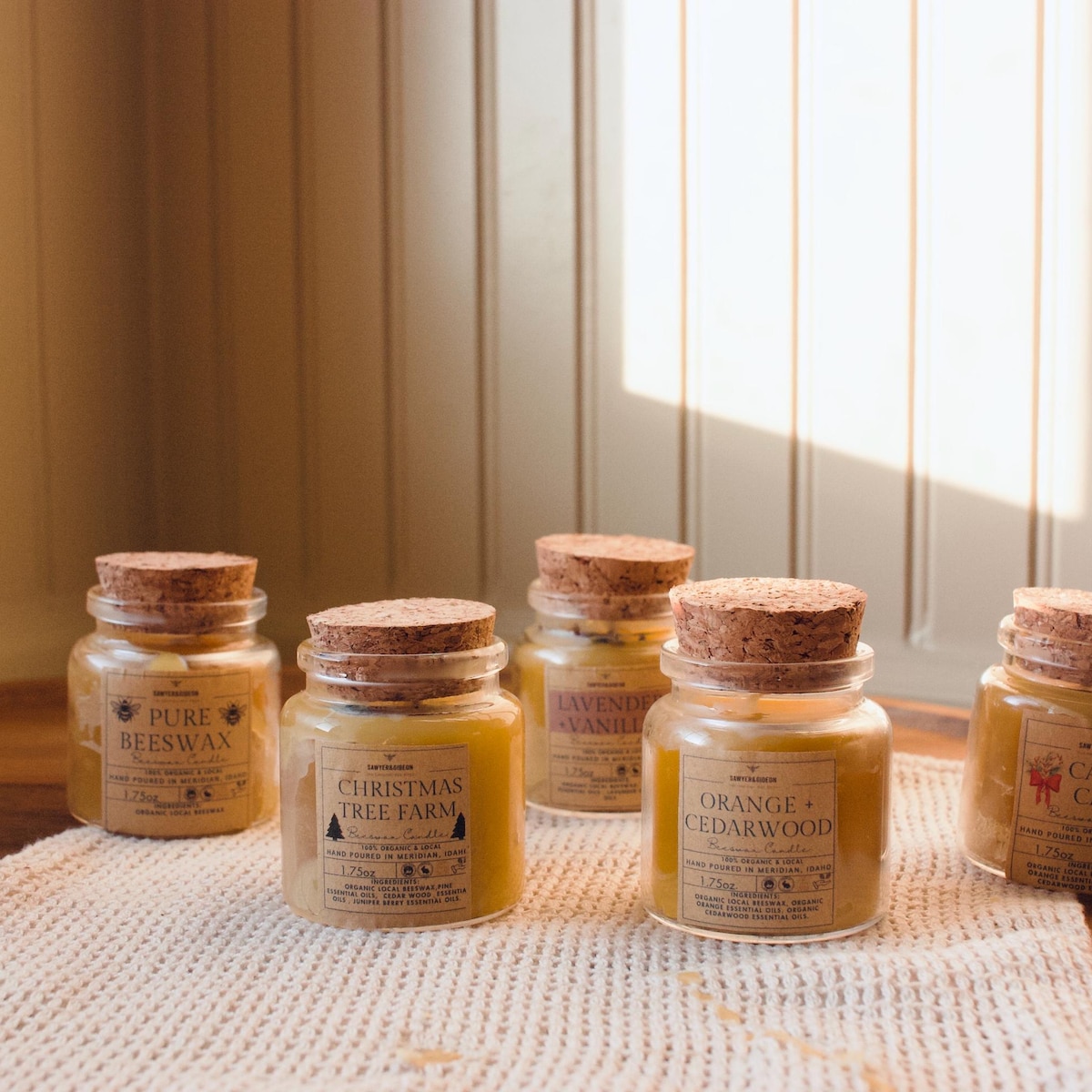 3 Unscented Pure Organic Beeswax Candles - Etsy