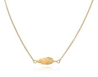 Roestvrijstalen verenhangerketting, waterdichte sieraden, niet-bezoedelde sieraden