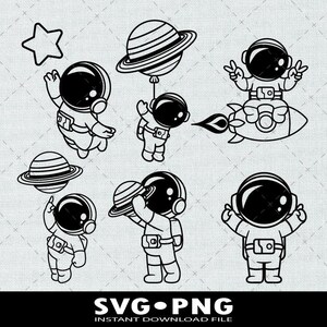 Lindo astronauta Svg, astronauta Svg, niño astronauta cohete espacial Svg, globo astronauta clipart PNG, archivo astronauta transparente PNG