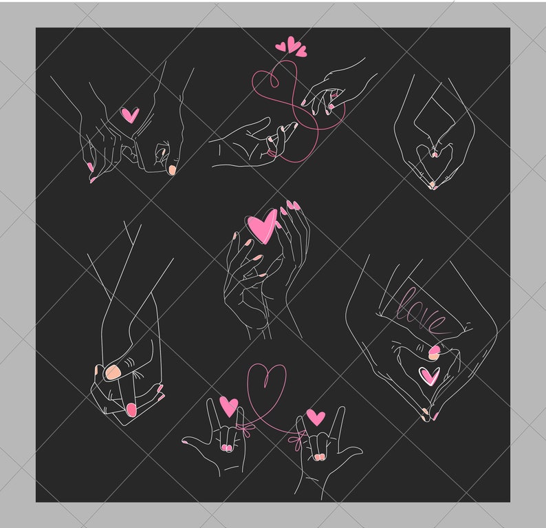 Holding Hands Svg Pinky Hold Love Svg Hand Thread Connection Svg ...