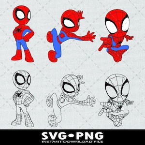 Spidey Svg, Baby Spidey Svg, Baby Spider, Spidey Png, Spider Svg, Spidey Clipart, Plik Pakietu