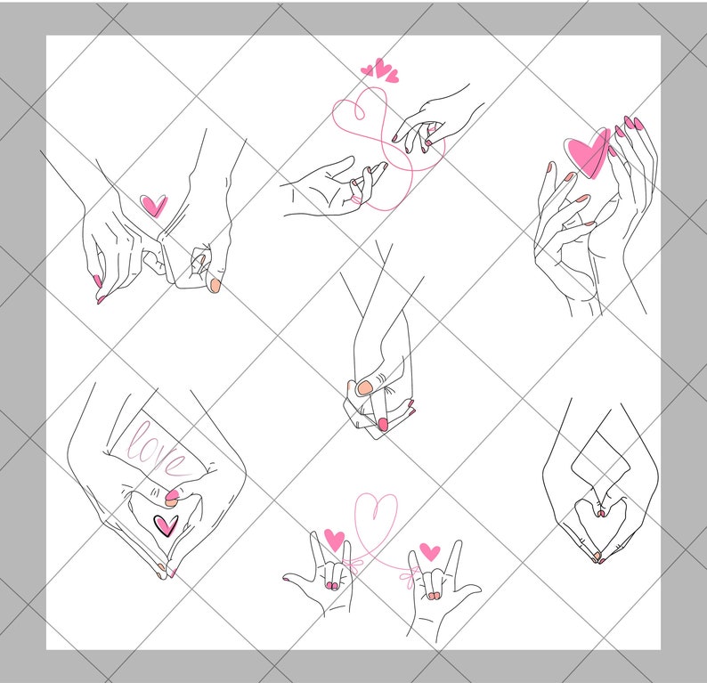 Holding Hands Svg Pinky Hold Love Svg Hand Thread Connection Svg ...
