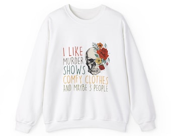 True Crime-sweater, moordshows, comfortabele kleding, introvert cadeau