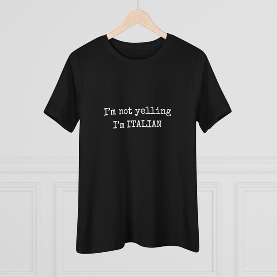 Non sto urlando T-shirt italiana, T-shirt divertente, Camicia