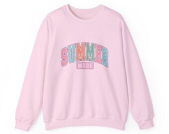 Summer Mode Pastel Varsity Sweatshirt: Women's Lightweight Pullover