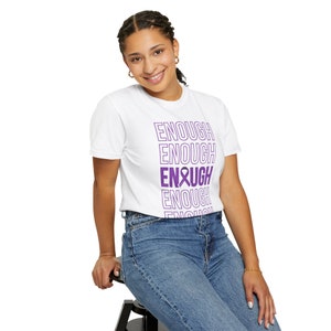 Enough Overdose Awareness T-Shirt, Support Addiction Recovery Shirt, Stand in Solidarity TShirt, Purple ribbon overdose Awareness Statement