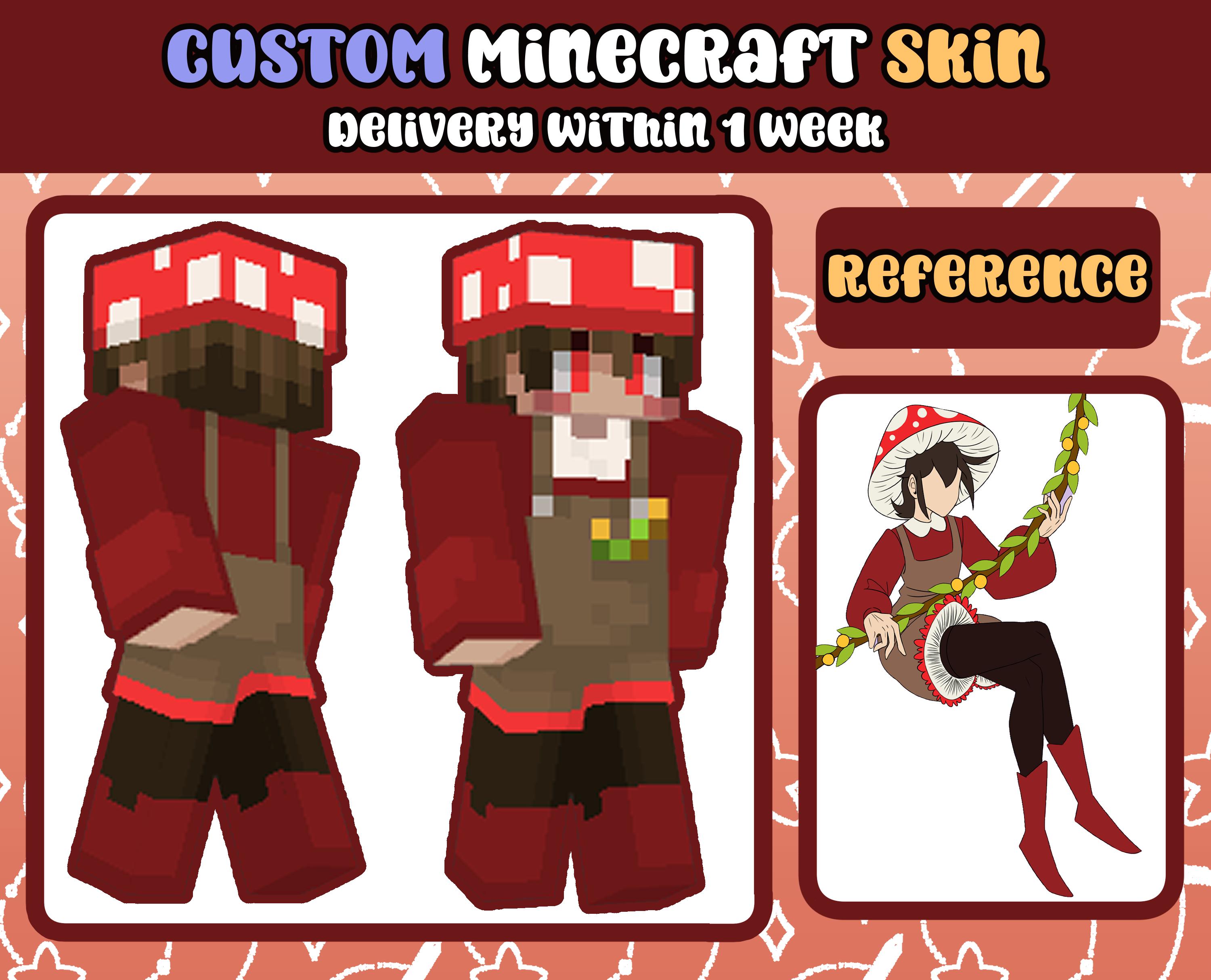 Minecraft Skin Images Handmade Custom Minecraft Skins, Edits and Outfits - Etsy