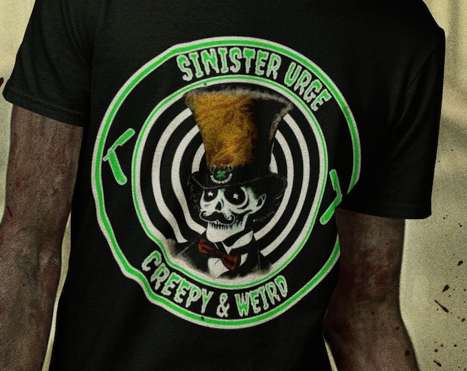 Featured listing image: Sinister Urge, Creepy Weird, Ghoul. Unisex Heavy Cotton Tee