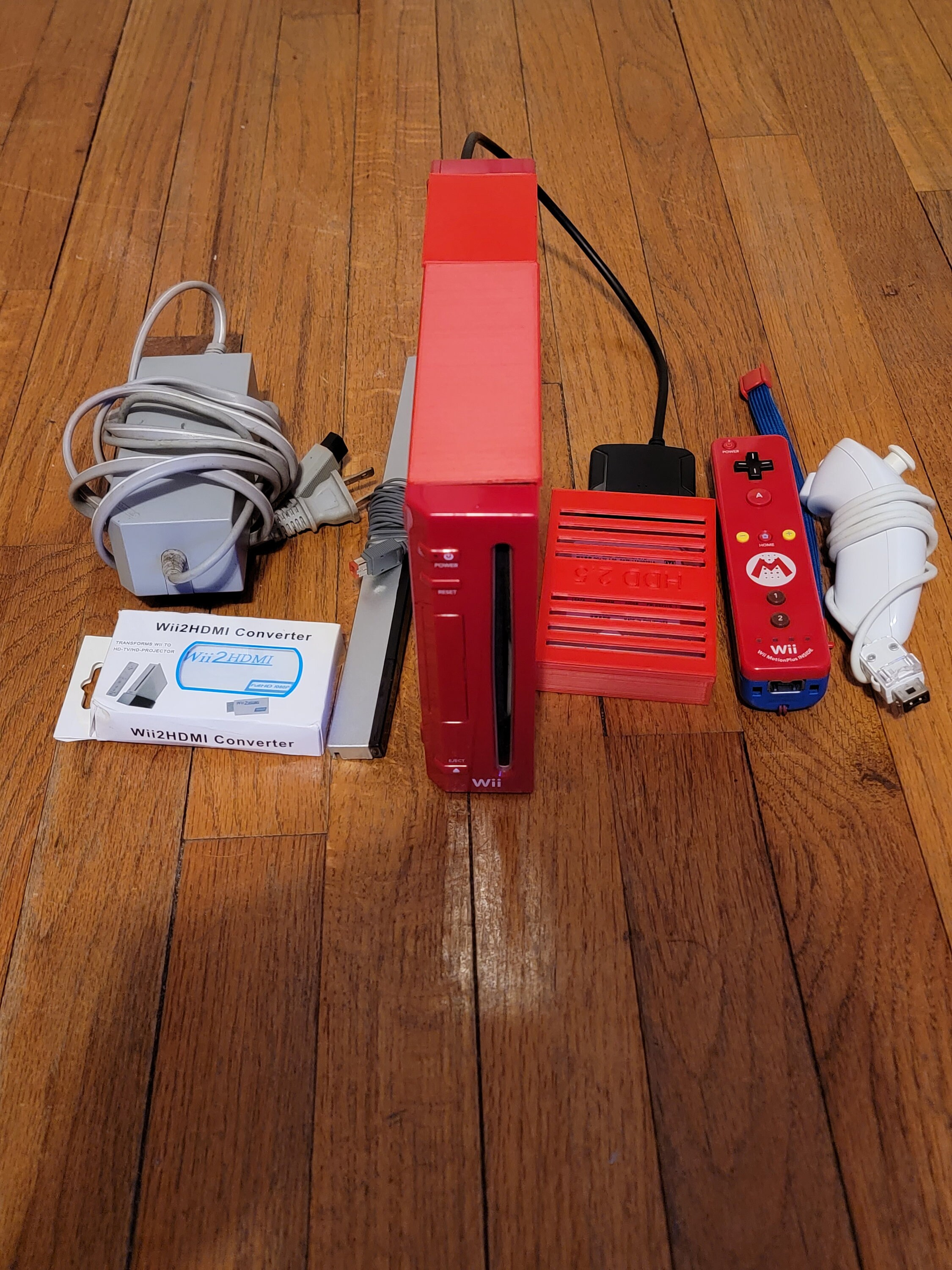 Modded Wii Console in Limited Edition Red W/500gb External HDD Etsy Canada