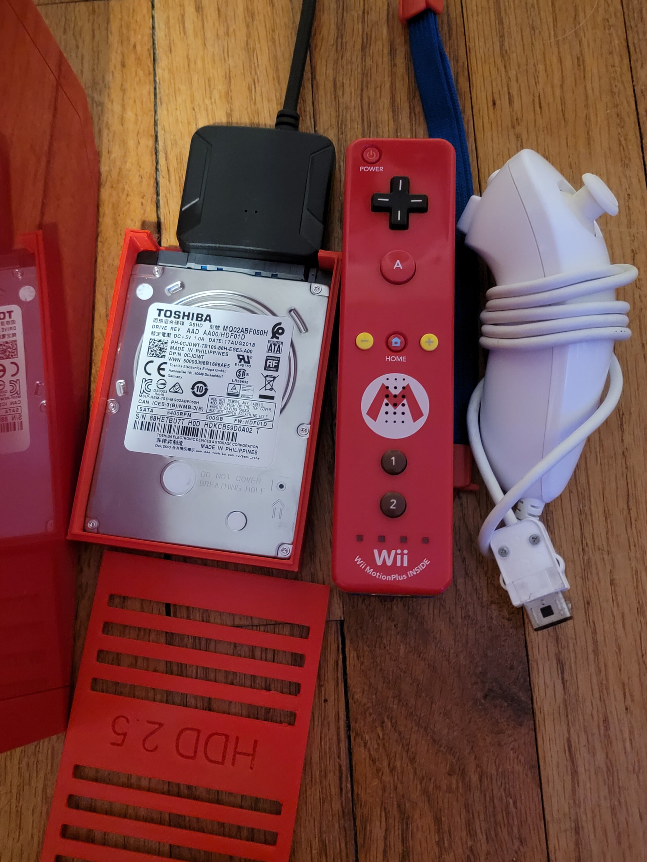 Modded Wii Console in Limited Edition Red W/500gb External HDD Etsy