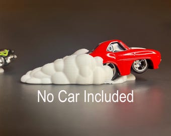 Handmade Burnout Wheelie Sculpture: Car Display for '55 Bel Air Gasser & Camaro
