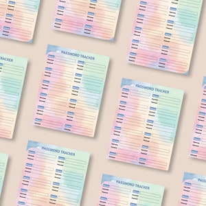 Printable Password Tracker, Password Log, Address Book Pages, Instant Download, Planner templates, Organizer, Password Organizer Template