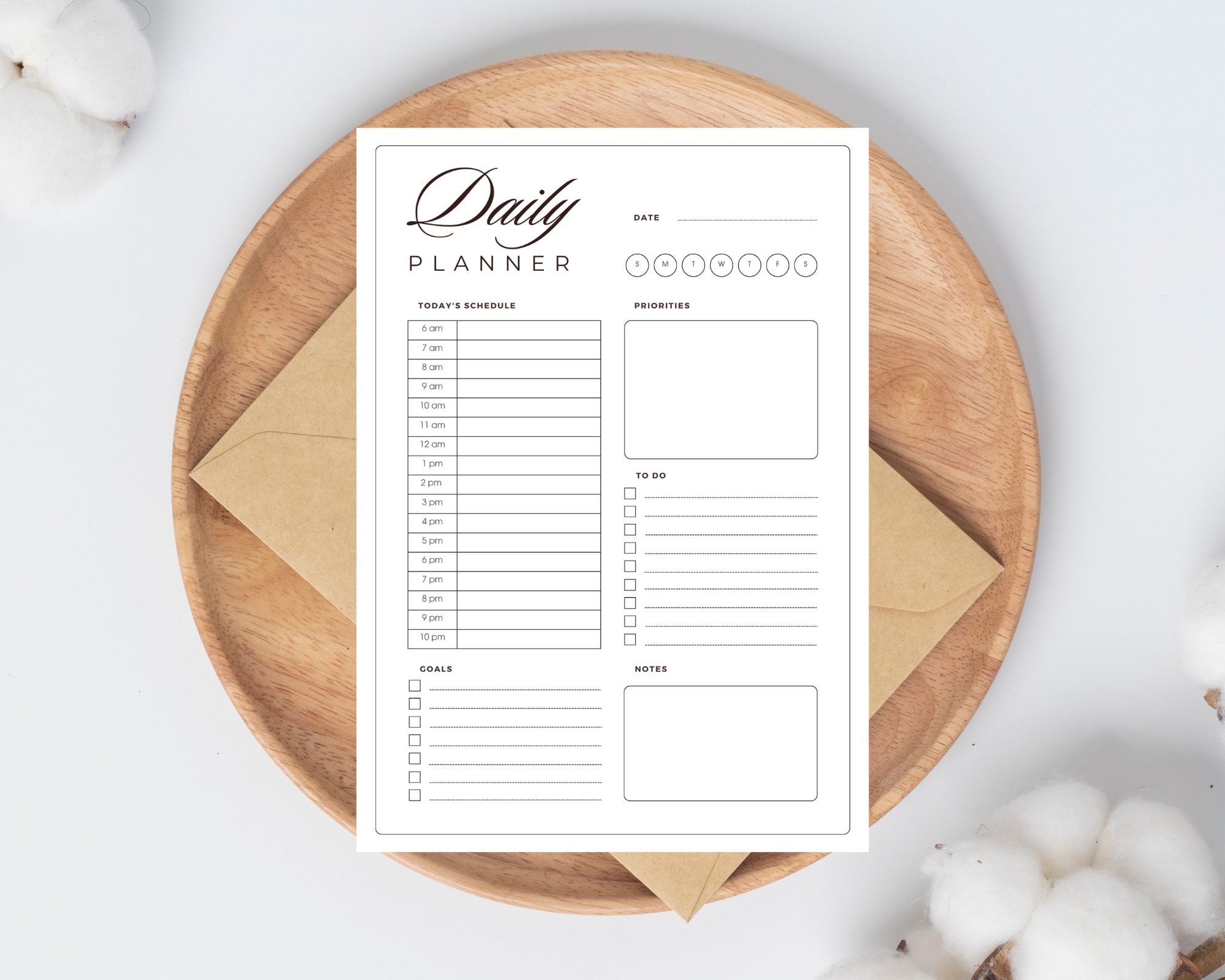 Daily Planner, Digital Planner, Printable Planner Daily to Do List ...