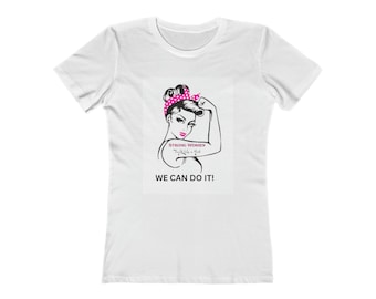 Rosie the Riveter T-shirt | Women's The Boyfriend Tee | riveter t-shirt | We Can Do It | strong women shirt | motivational shirt | t-shirt