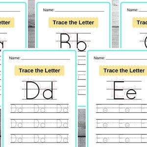 Alphabet Tracing Worksheets A-Z ,ABC Tracing Workbook ,Handwriting Letters Tracing, Printable Preschool & Kinder Worksheets, Alphabet Trace