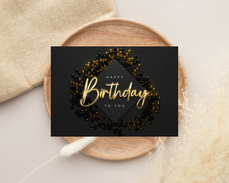 Editable Birthday Card, Happy Birthday Card Printable, Digital Birthday