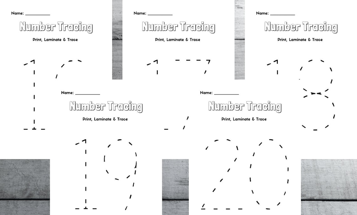 Number Tracing 120, Preschool Worksheets, Kindergarten Tracing Numbers